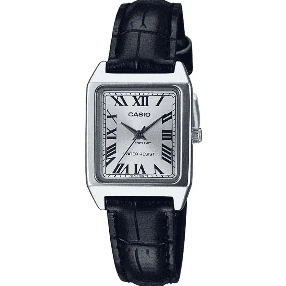 Casio LTP-V007L-7B1 Black Leather Watch for Women