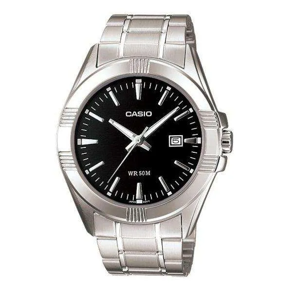 Casio MTP-1308D-1AVDF Silver Stainless Steel Strap Watch for Men