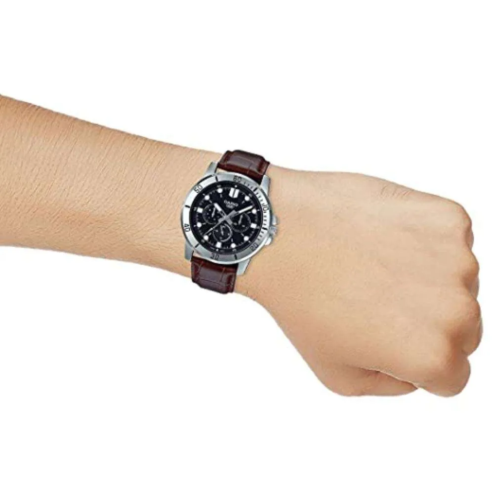 Casio MTP-VD300L-1E Brown Leather Watch for Men