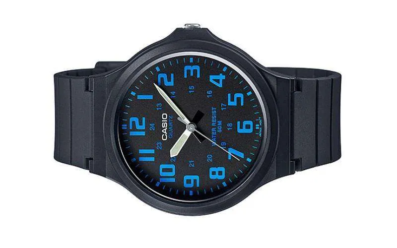 Casio MW-240-2BVDF Black Resin Strap Watch for Men