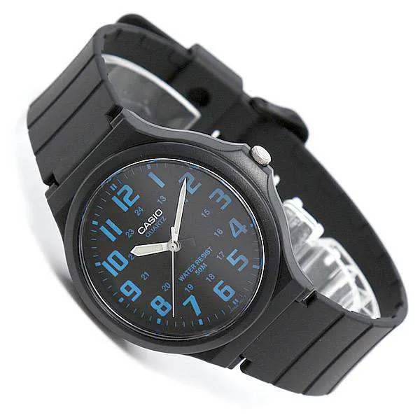 Casio MW-240-2BVDF Black Resin Strap Watch for Men