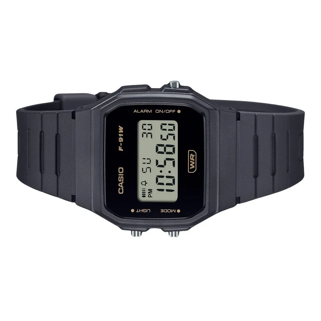 Casio POP Series F-91WB-8ADF Unisex Black Digital Watch