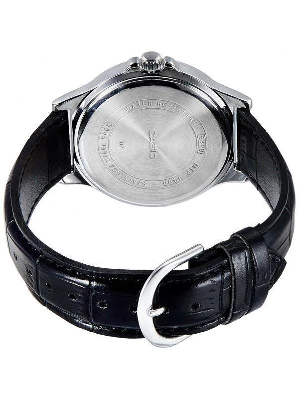 Casio Vintage MTP-V300L-1A Black Leather Watch for Men