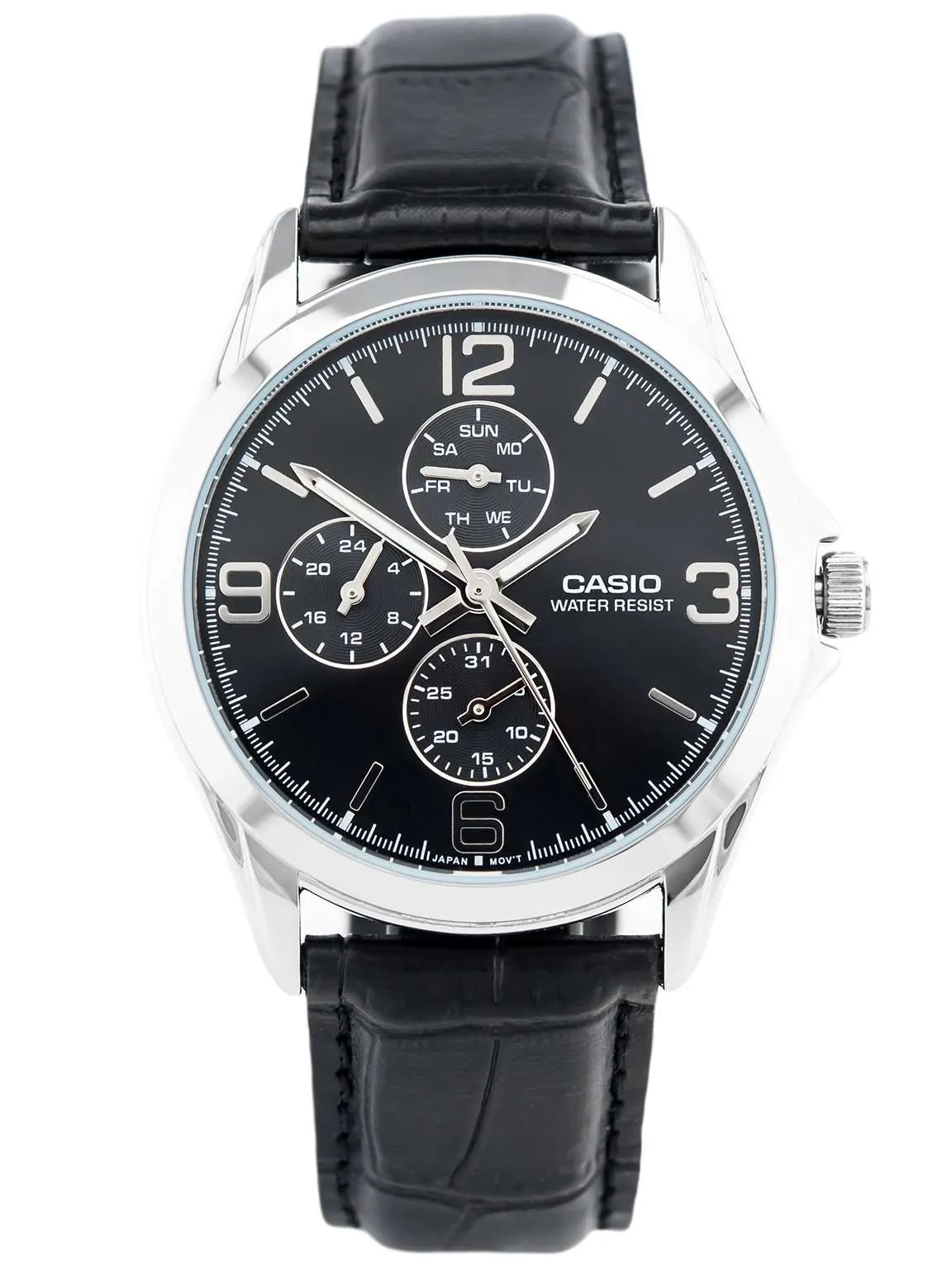 Casio Vintage MTP-V301L-1A Black Leather Watch for Men