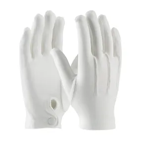 Century Glove 130-150WM/M 100% Cotton Dress Glove with Raised Stitching on Back - Snap Closure