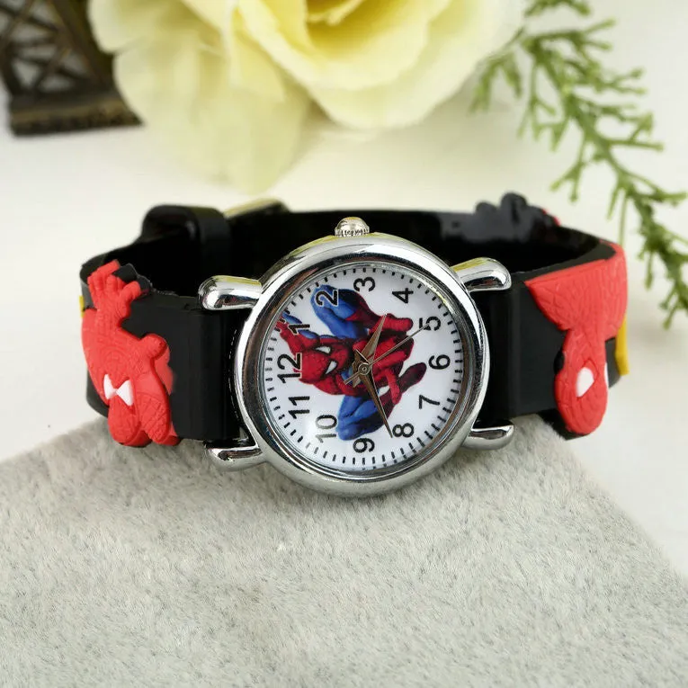 Children Boys Marvel Cartoon Kids Analog Quartz Wrist Watch Rubber