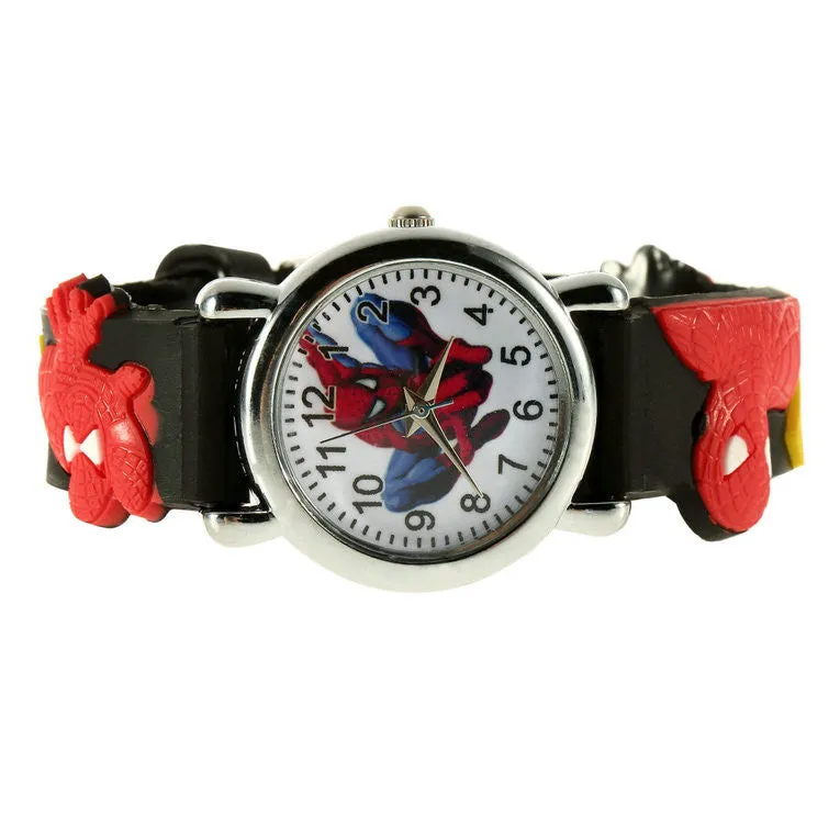 Children Boys Marvel Cartoon Kids Analog Quartz Wrist Watch Rubber