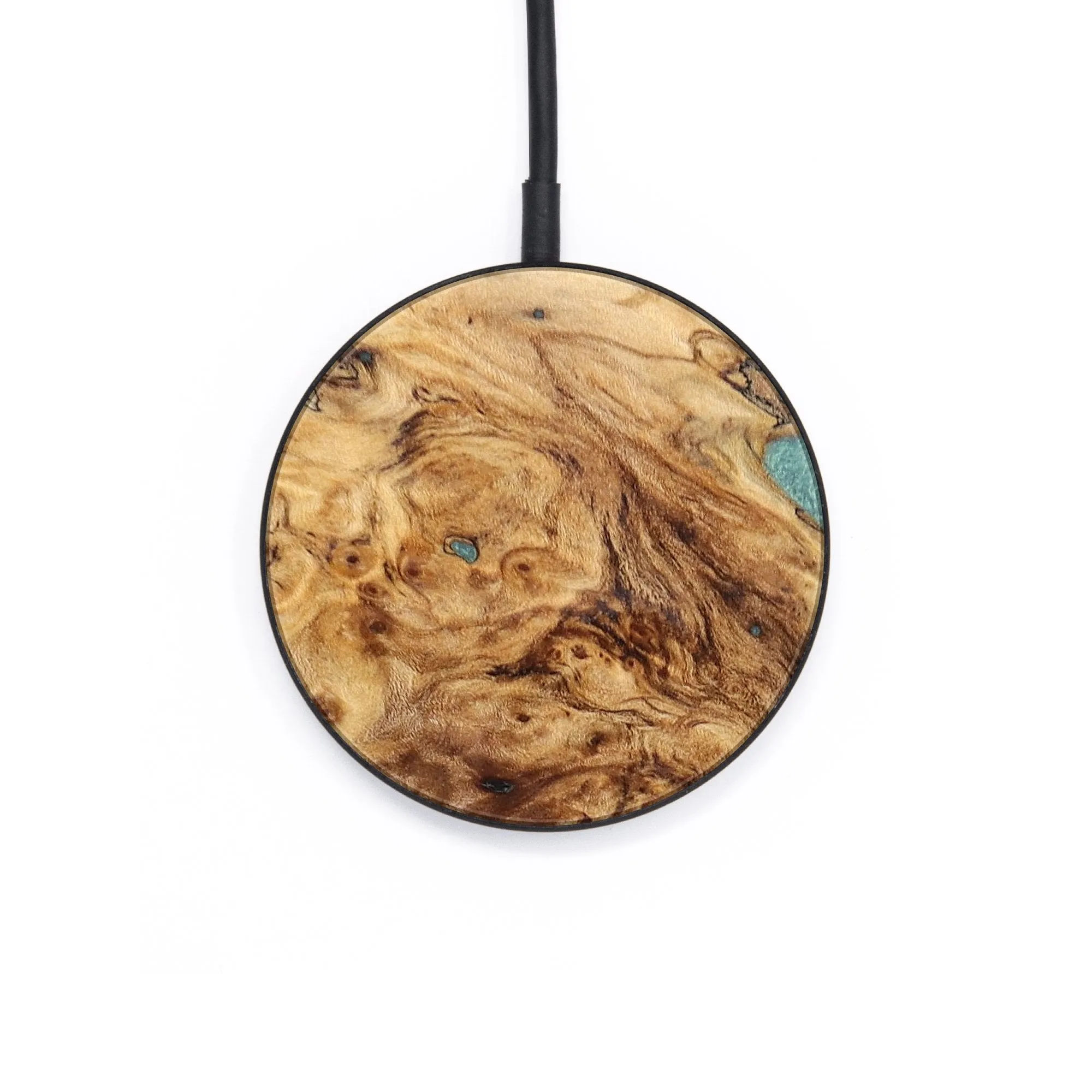 Circle Burl Wood Wireless Charger - Jane (Wood Burl, 655331)