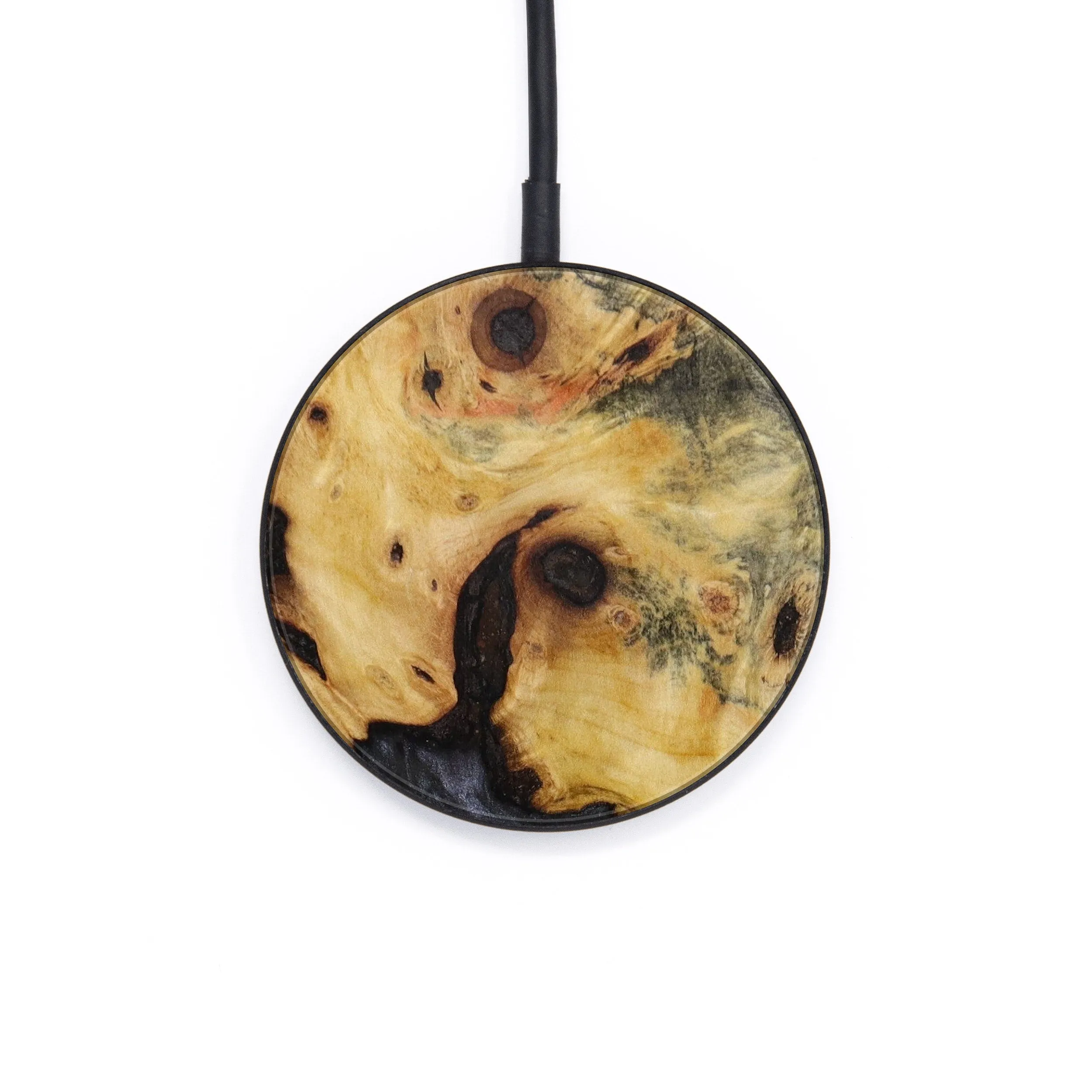 Circle Burl Wood Wireless Charger - Shawna (Buckeye Burl, 612498)