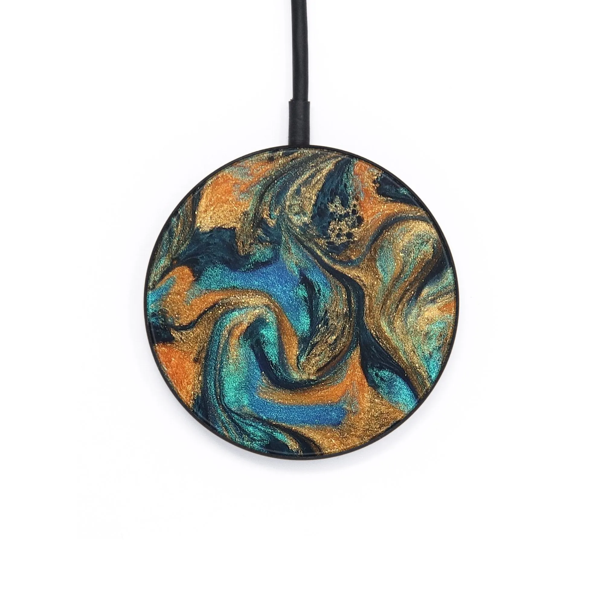 Circle ResinArt Wireless Charger - Evangeline (Teal & Gold, 687944)