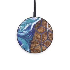 Circle Wood Resin Wireless Charger - Alparslan (Pattern, 599248)