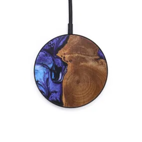 Circle Wood Resin Wireless Charger - Andreas (Purple, 628518)