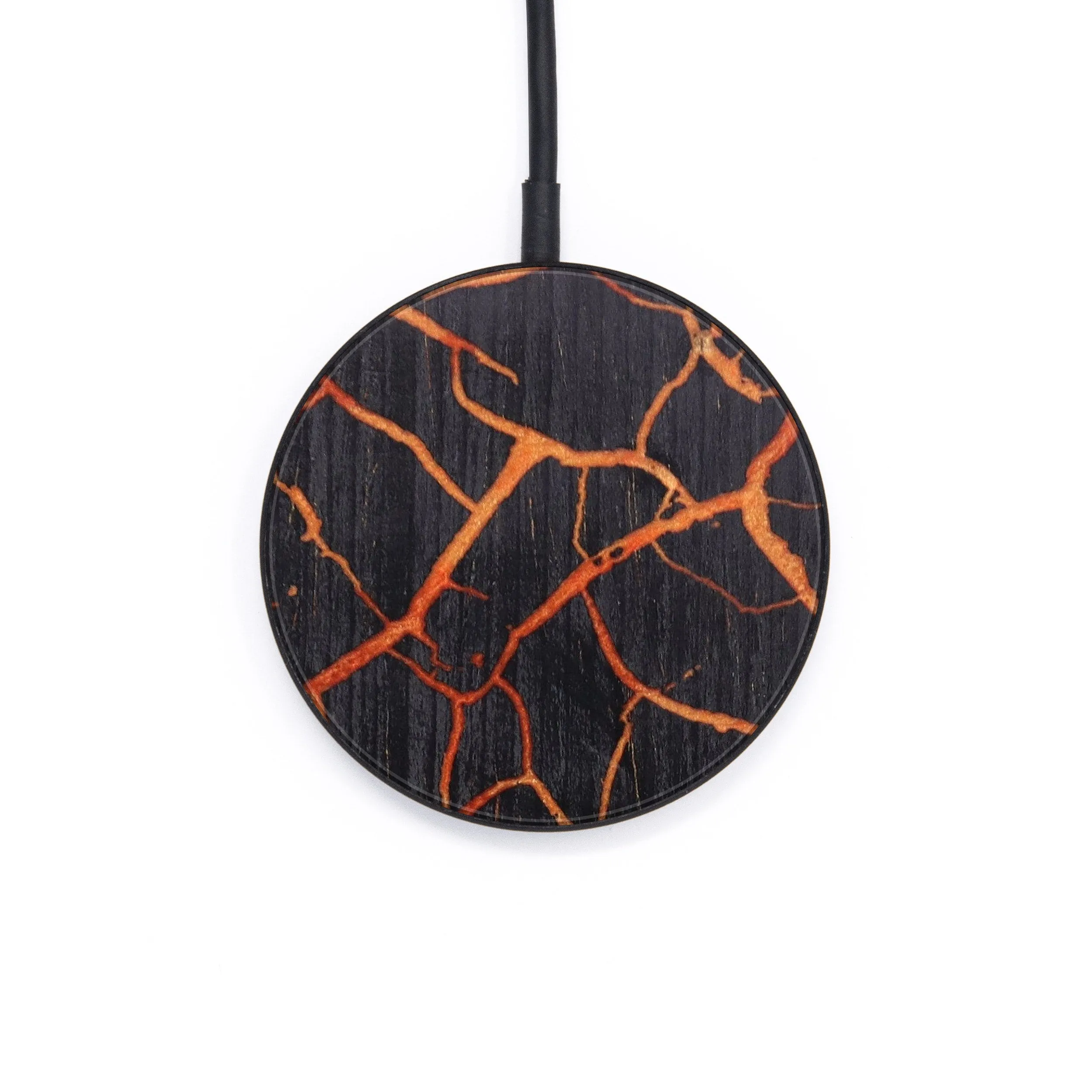 Circle Wood Resin Wireless Charger - Aryanna (Lava, 627032)