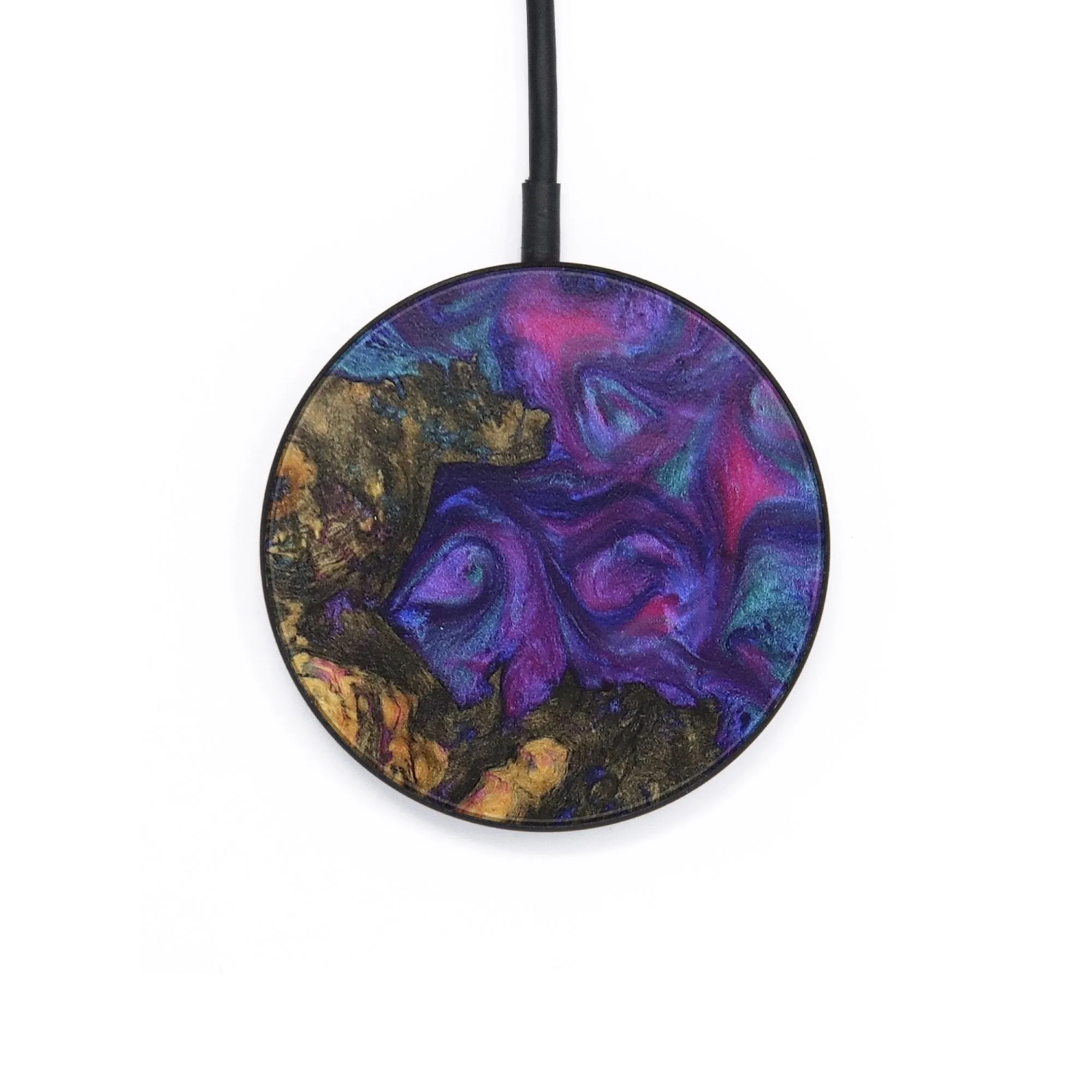 Circle Wood Resin Wireless Charger - Ashton (Purple, 711245)