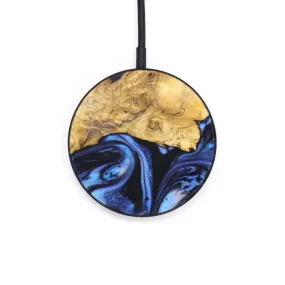 Circle Wood Resin Wireless Charger - Bernice (Blue, 635387)