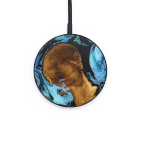 Circle Wood Resin Wireless Charger - Cheryl (Blue, 710968)