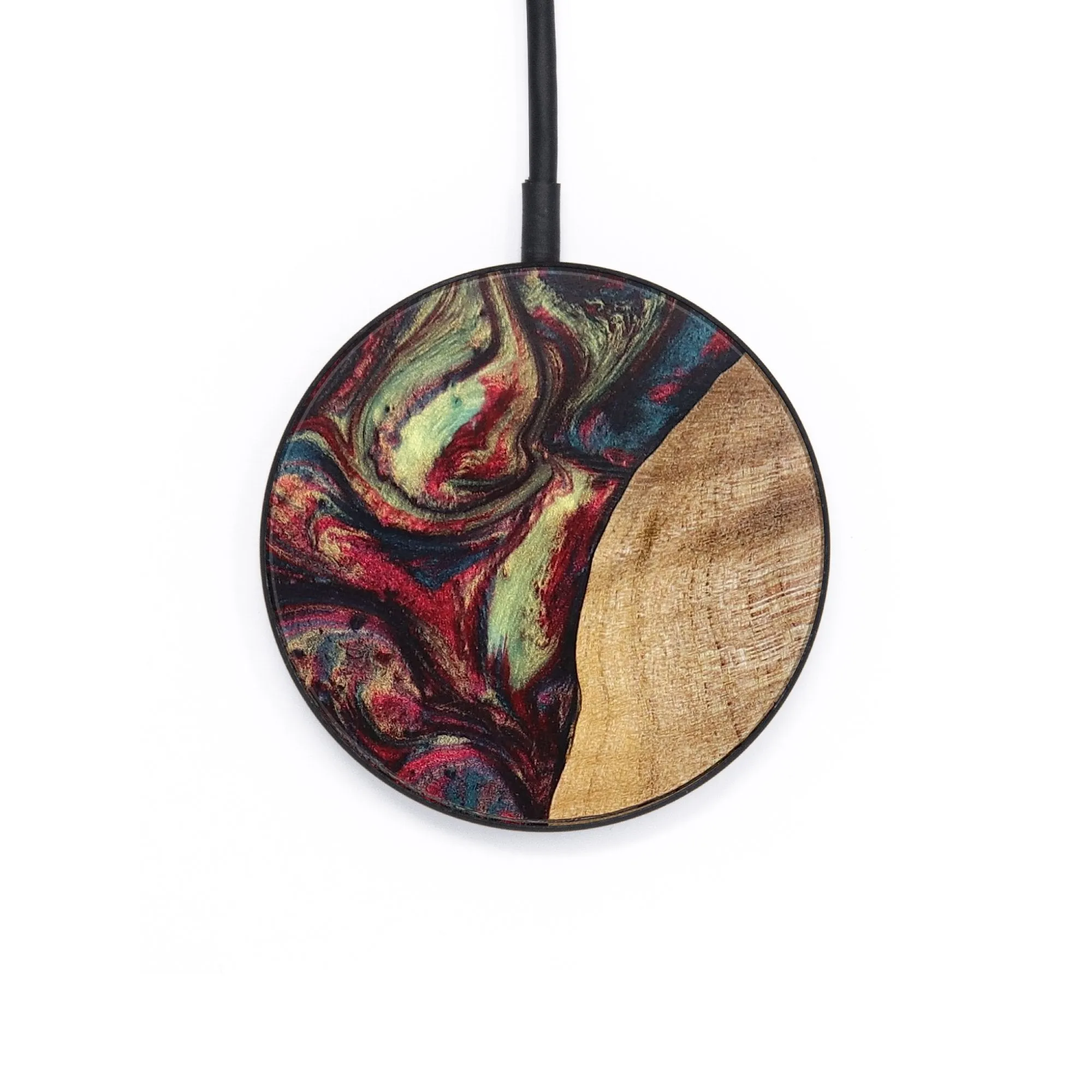 Circle Wood Wireless Charger - Demetrius (Red, 727306)