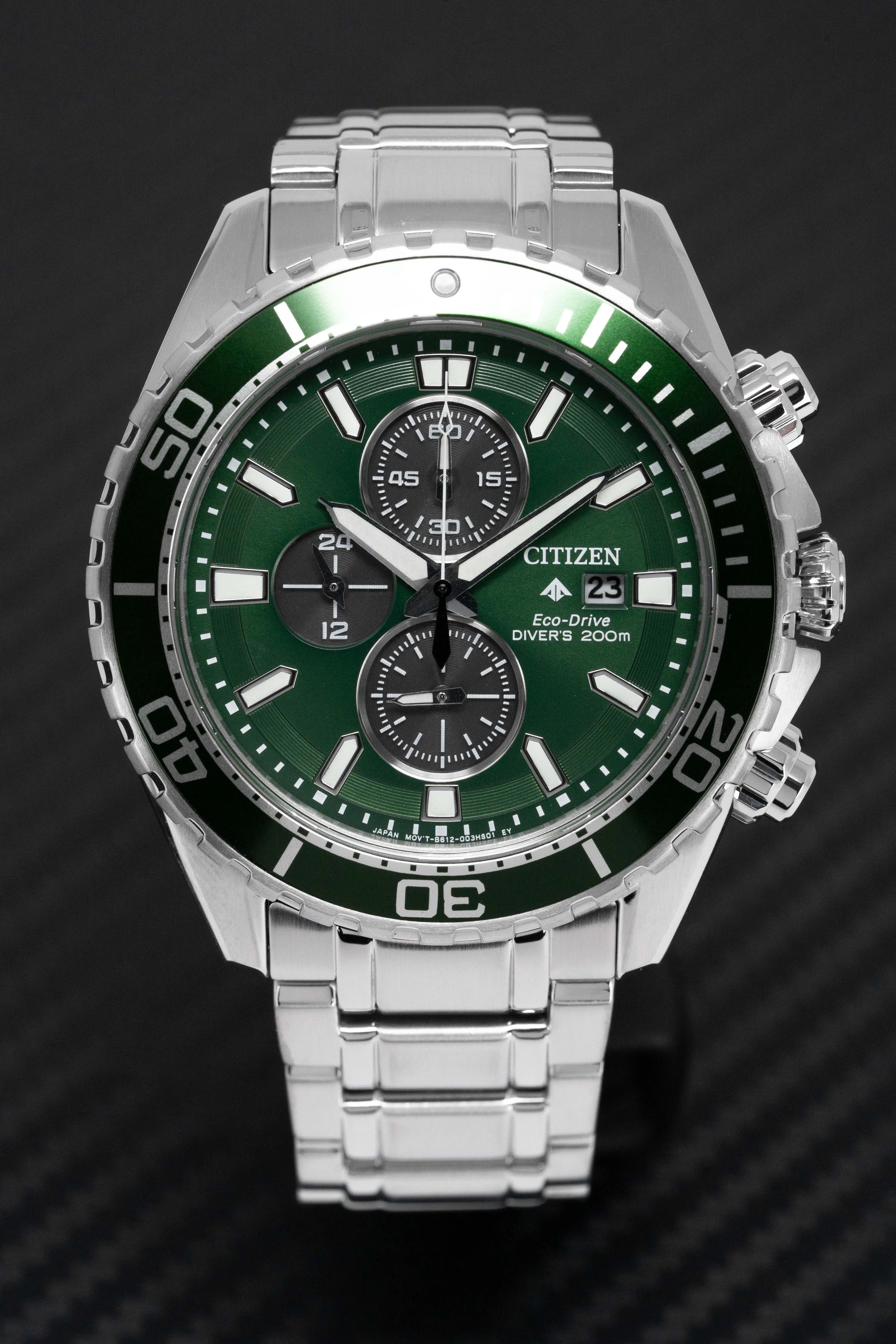 Citizen Men's Watch Eco-Drive Promaster Stainless Steel Bracelet Green CA0820-50X