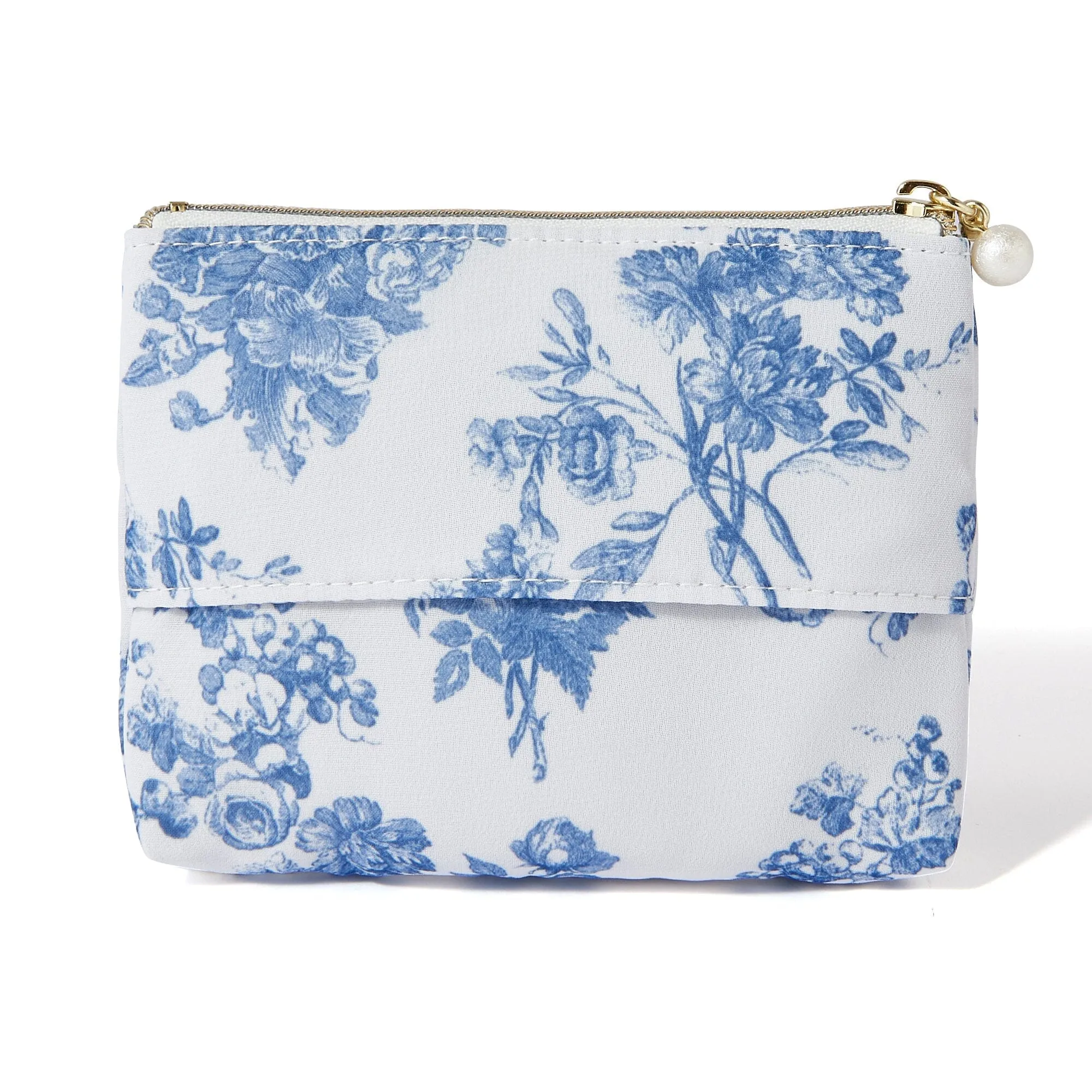 Classic Flower Tissue Pouch Navy