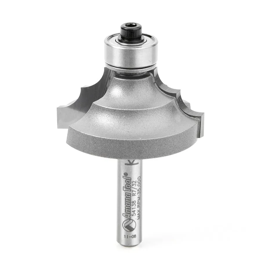 Classical Molding Router Bit | 7⁄32 Radius x 1 3⁄8 Dia x 11⁄16 x 1⁄4"Shank | 54138 | 738685941386