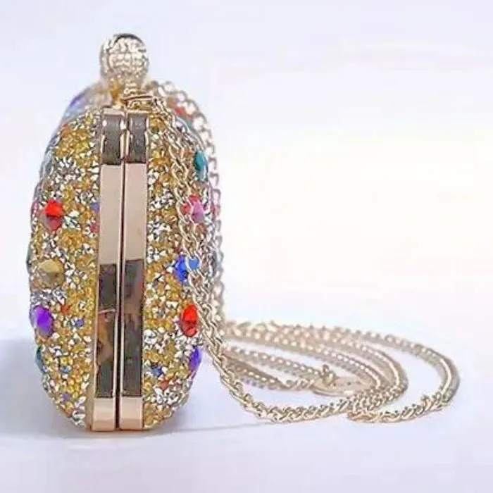 Clutch Colorful Crystal Hard Case Clutch for Women