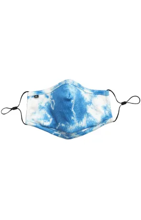 Comfortable Blue Tie-Dye Anti-Bacterial Face Mask for Adults