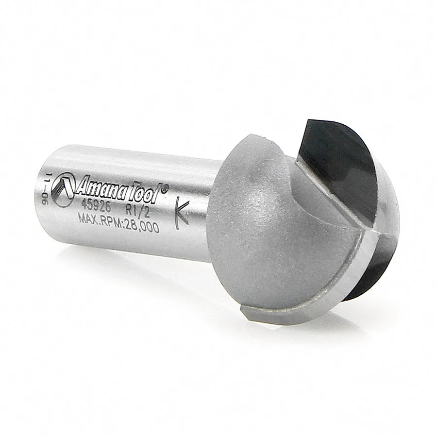 Core Box Router Bit | 1⁄2 Radius x 1 Dia x 11⁄16 x 1⁄2"Shank | 45926 | 738685859261