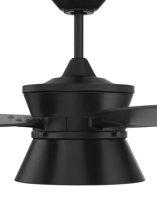 Craftmade DMK52FB5 52" Dominick Ceiling Fan Flat Black Wifi Enabled