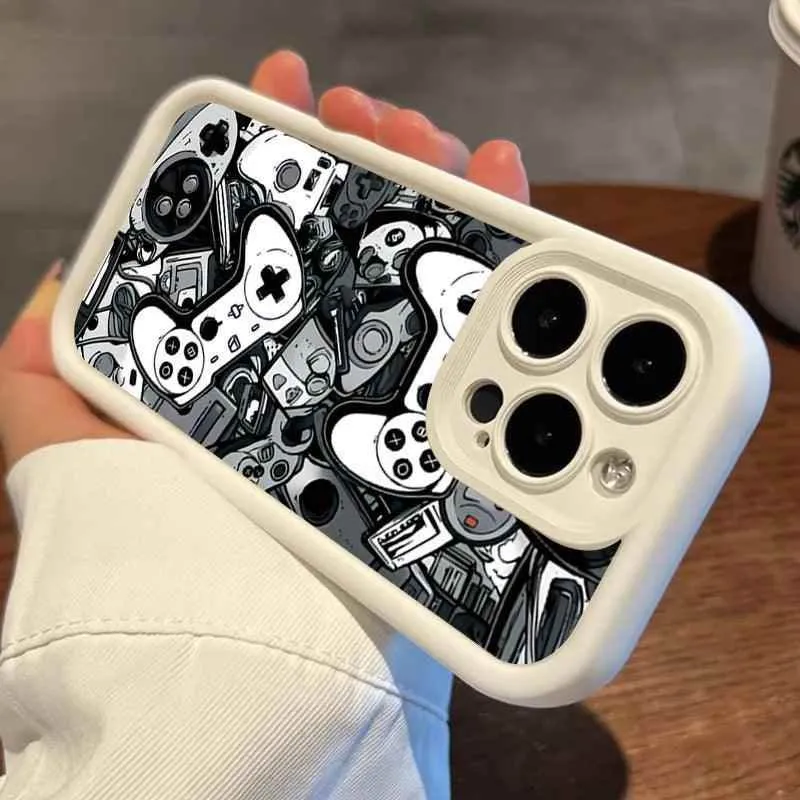 Cute Phone Cases For iPhone 7, 8, XS, X, XR, 11, 12, 13, 14, 15, Pro Max, Plus, and SE 2020 - Game Controller Graphic - TSP224