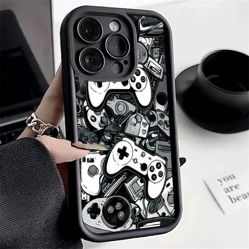 Cute Phone Cases For iPhone 7, 8, XS, X, XR, 11, 12, 13, 14, 15, Pro Max, Plus, and SE 2020 - Game Controller Graphic - TSP224