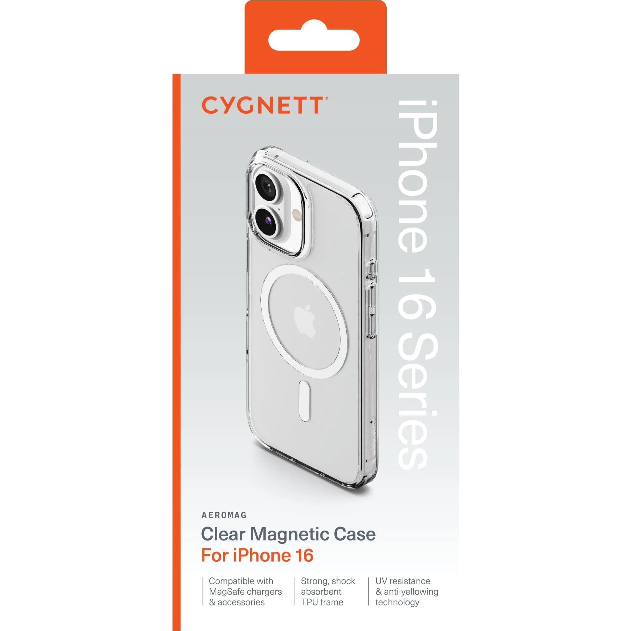 Cygnett AeroMag Case for iPhone 16 (Clear)