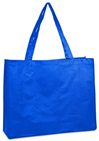 deluxe non-woven tote - royal Case of 100