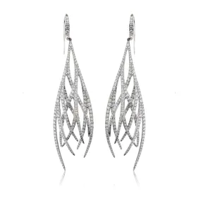 Diamond Fire Drop Earrings