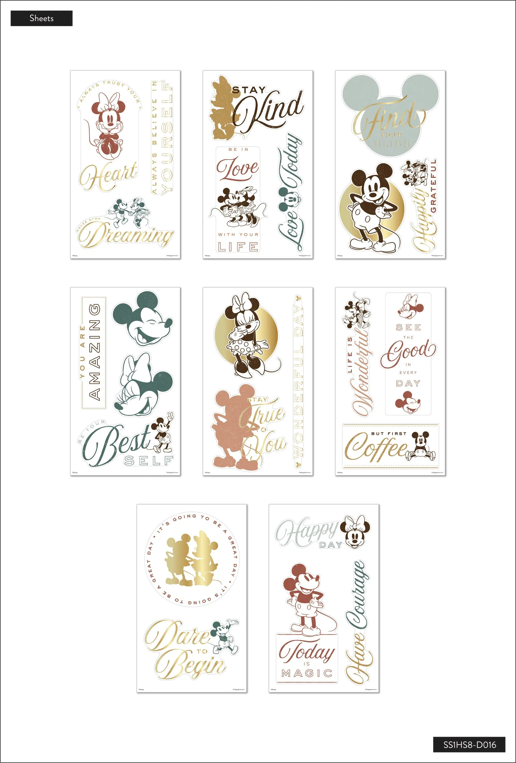 Disney© Mickey Mouse & Minnie Mouse Farmhouse Large Icons Stickers