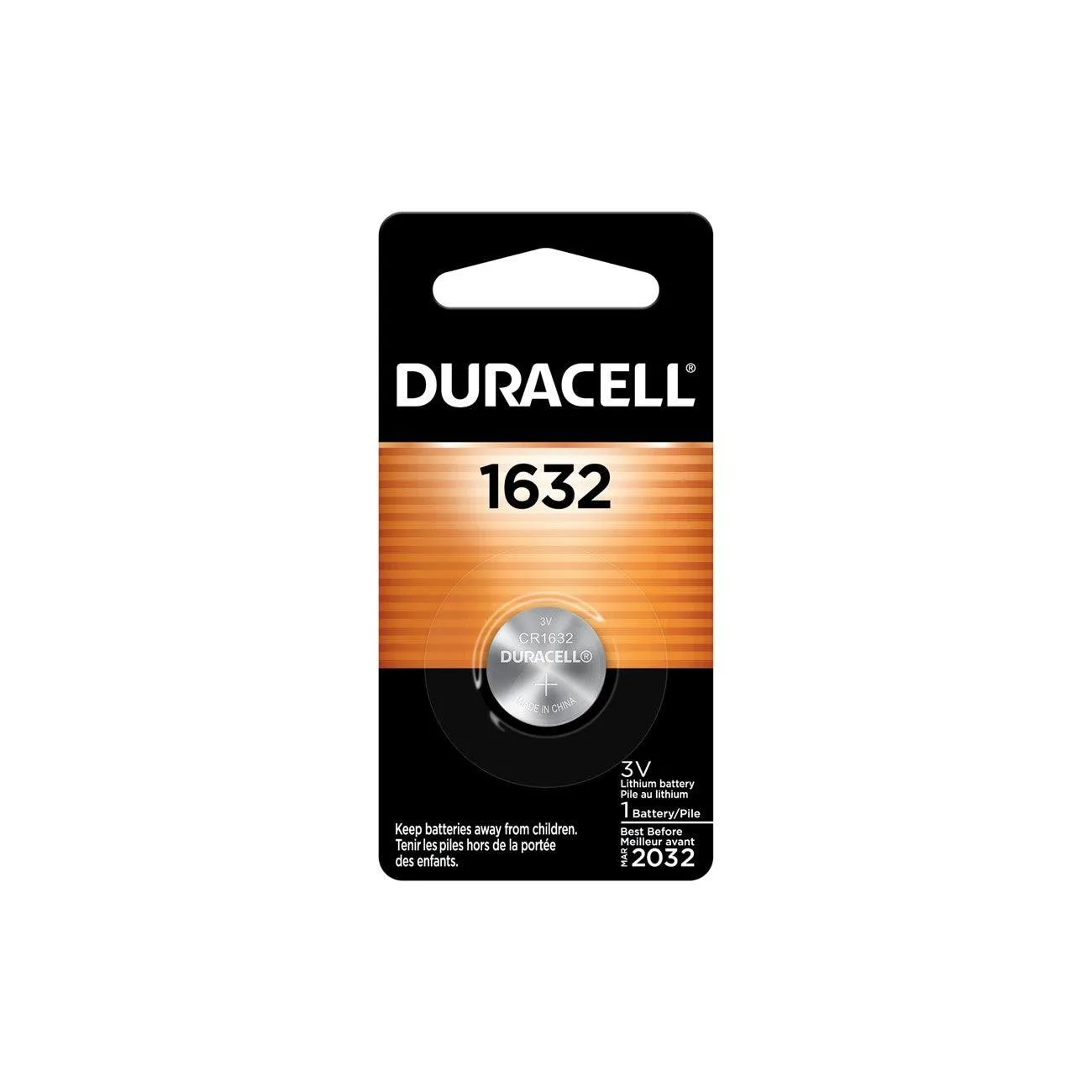 DL1632BPK Duracell Specialty Lithium Coin Battery, 1 Pack