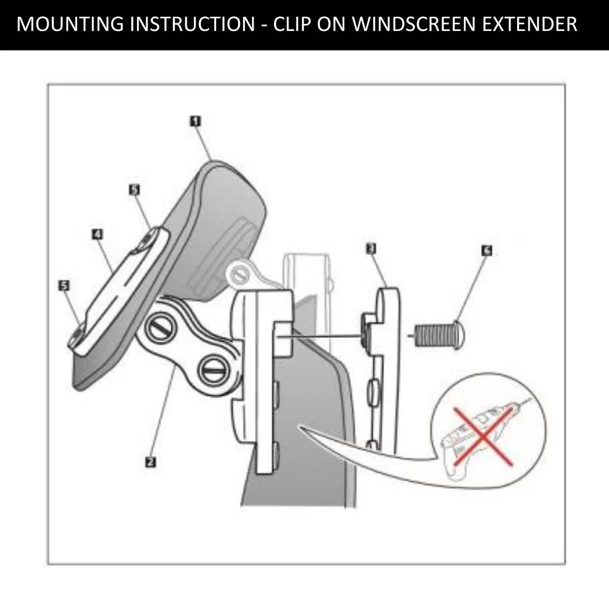 Easy Ride Clip-On Windshield Extender for Royal Enfield Himalayan 411 (BS6)