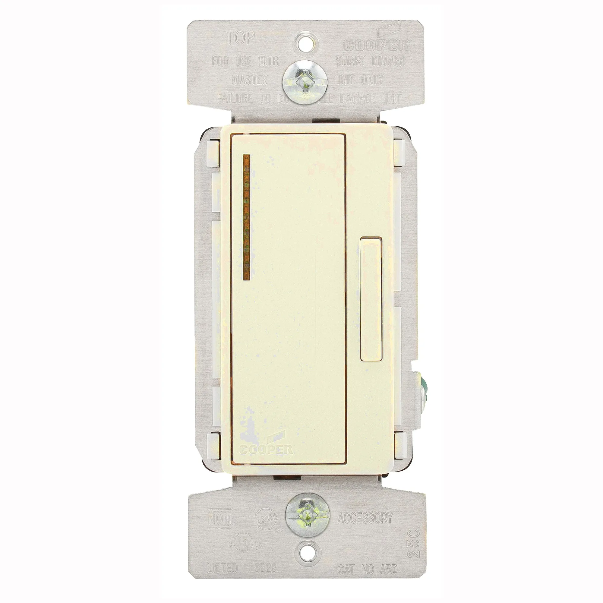 Eaton Wiring Devices ARD-C2-K-L Accessory Dimmer, 1 -Pole, 120 V, 60 Hz, Ivory/Light Almond/White