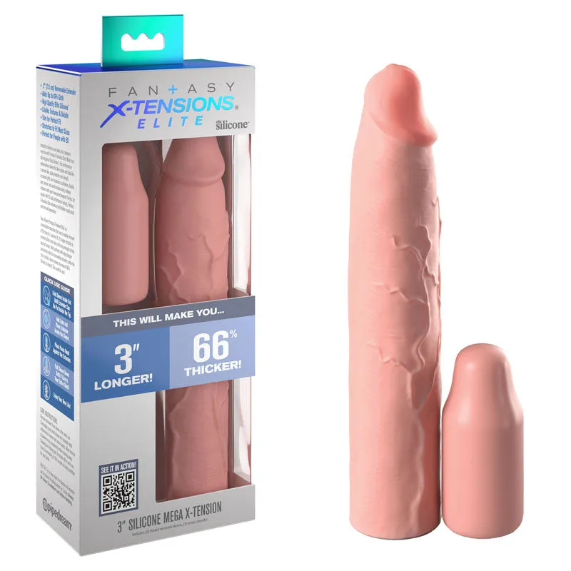 Fantasy X-Tensions Elite 3'' Silicone Extension - Flesh-(pd4153-21)