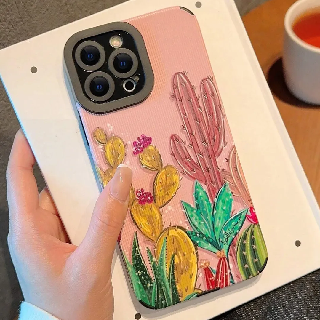 Fashion Cactus Pattern Case