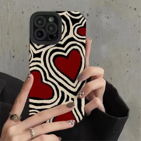 Fashion Romantic Love Hearts Phone Case For iPhone