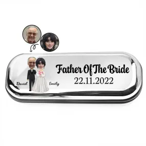 Father - Custom Photo Father Of The Bride - Personalized Chrome Glasses Case Box (TB)