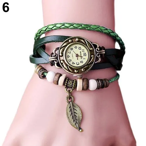 Faux Leather Bracelet Quartz Wrist Watch