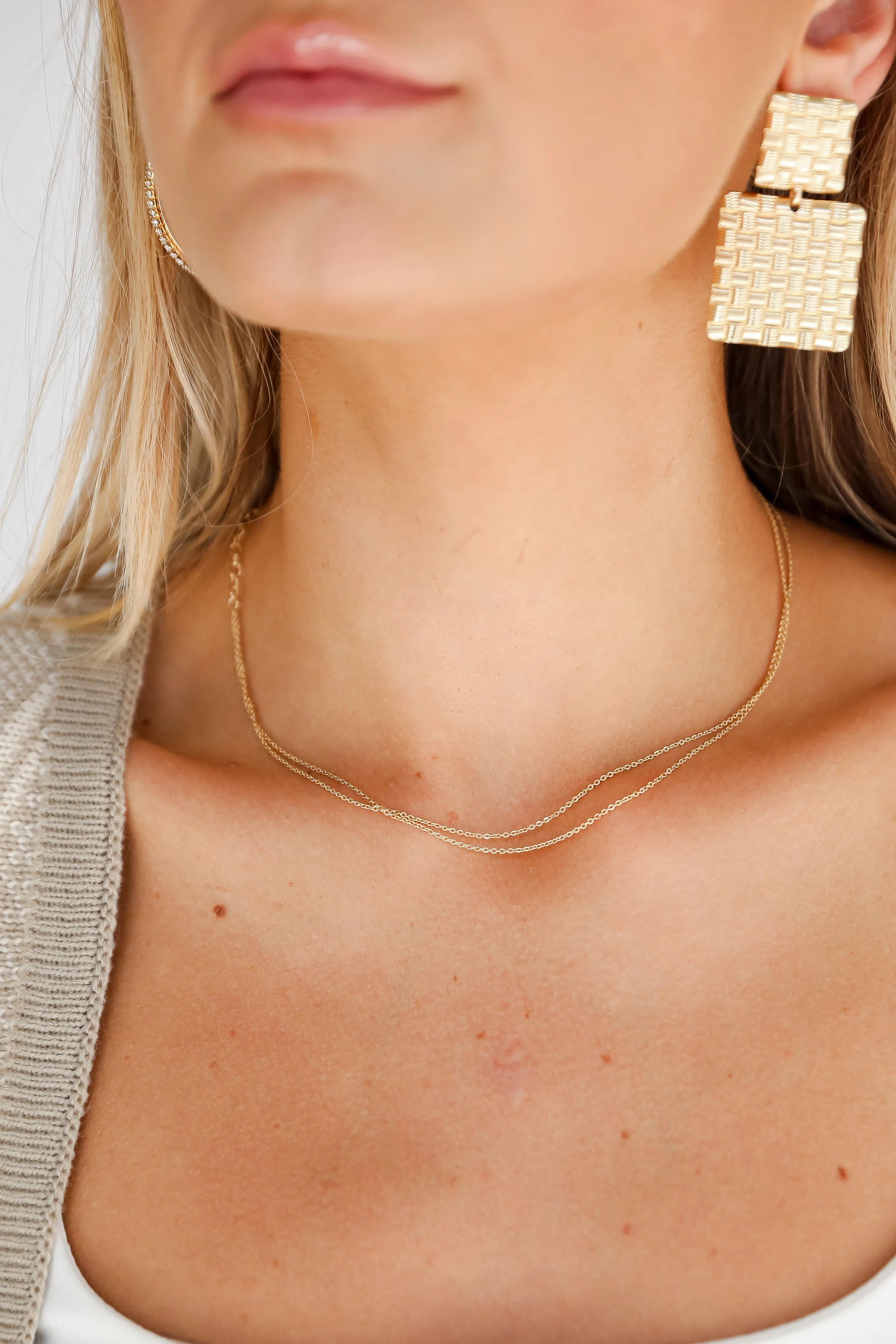 FINAL SALE - Olivia Gold Layered Chain Necklace