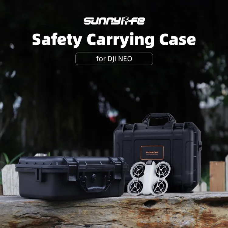 For DJI Neo Sunnylife Safety Carrying Case Waterproof Shock-proof Hard Travel Case (Black)