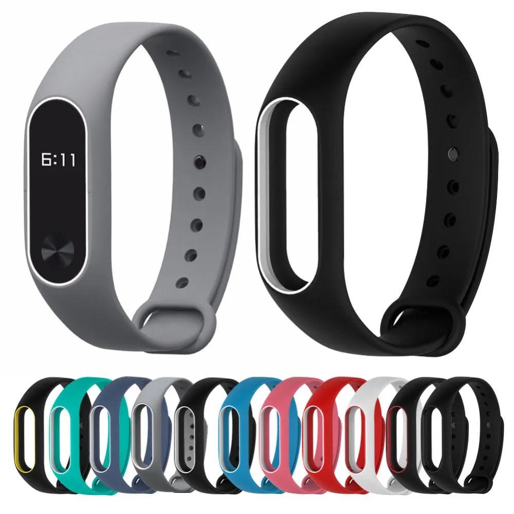 For Xiaomi Mi Band 2 Strap For Mi Band 2 Silicone Bracelet Replacement Wristband Smart Band Accessories Colorful wrist Strap