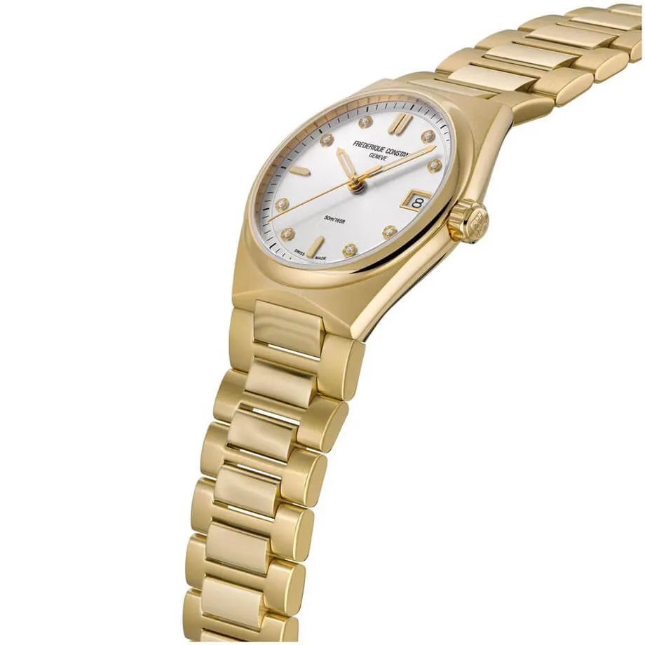 Frederique Constant Highlife Diamond and Interchangeable Yellow Gold-Plated Bracelet Watch FC-240VD2NH5B