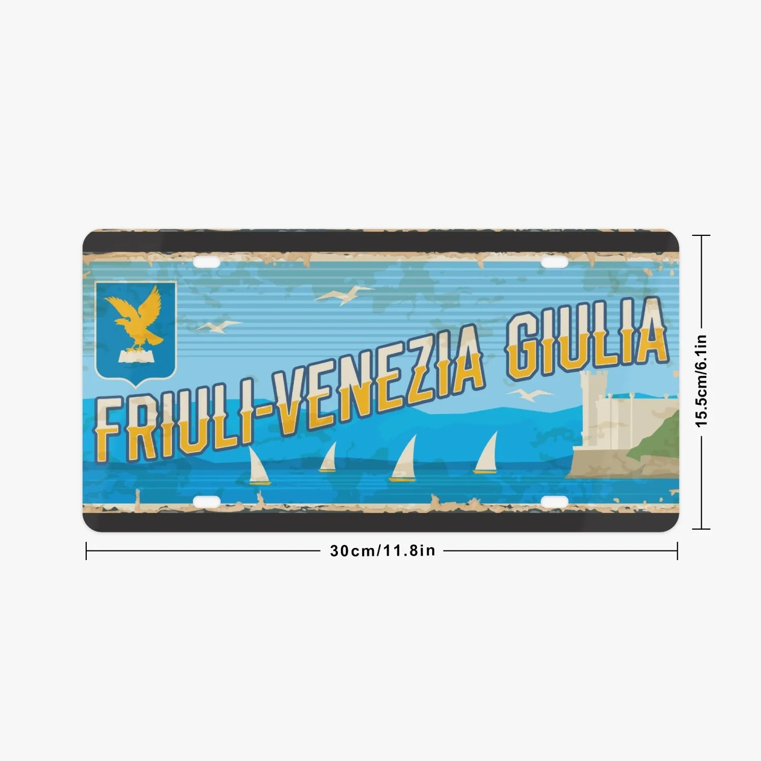 Friuli-Venezia License Plate Italian Style