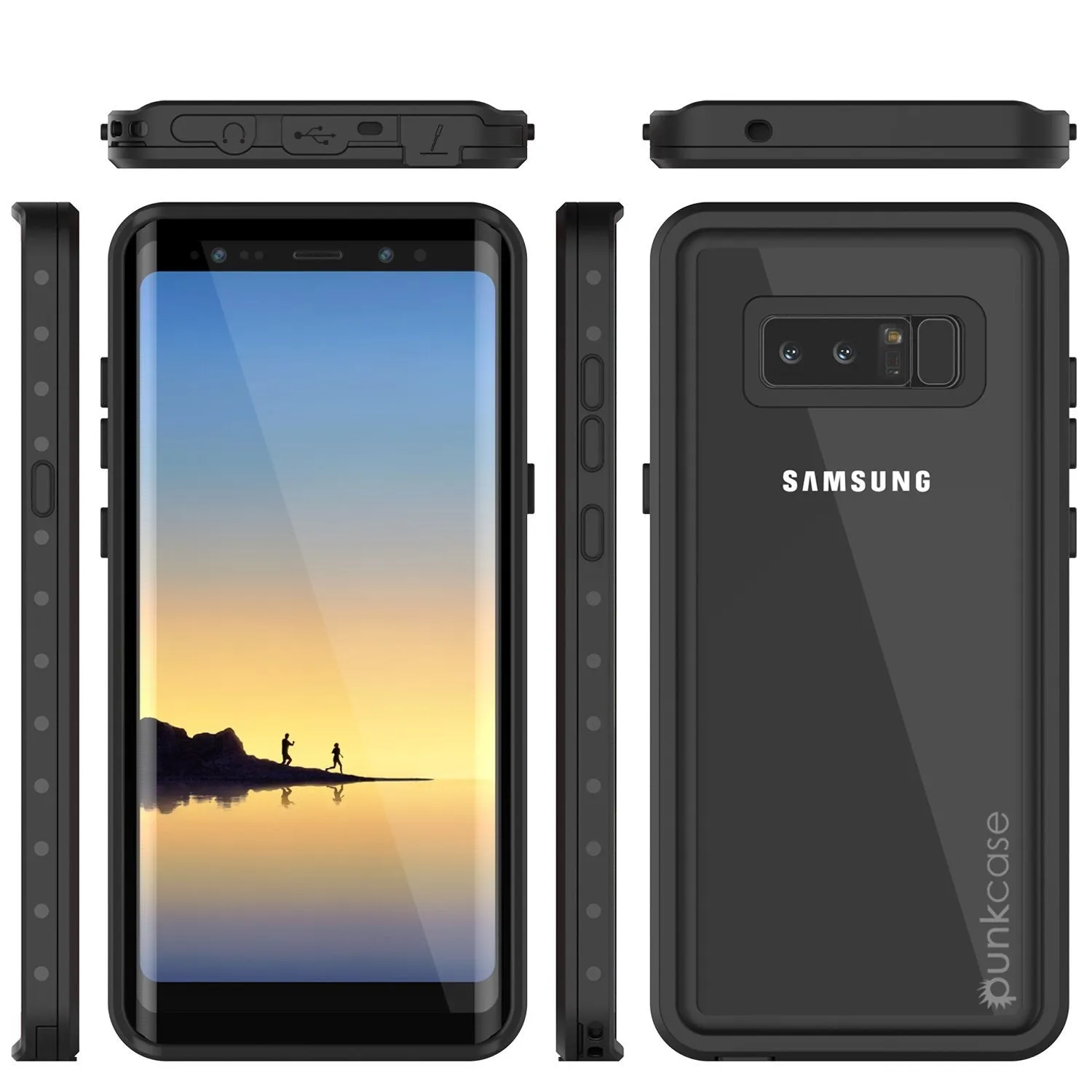 Galaxy Note 8 Waterproof Case Punkсase StudStar Clear Thin 6.6ft Underwater IP68 Shock/Snow Proof