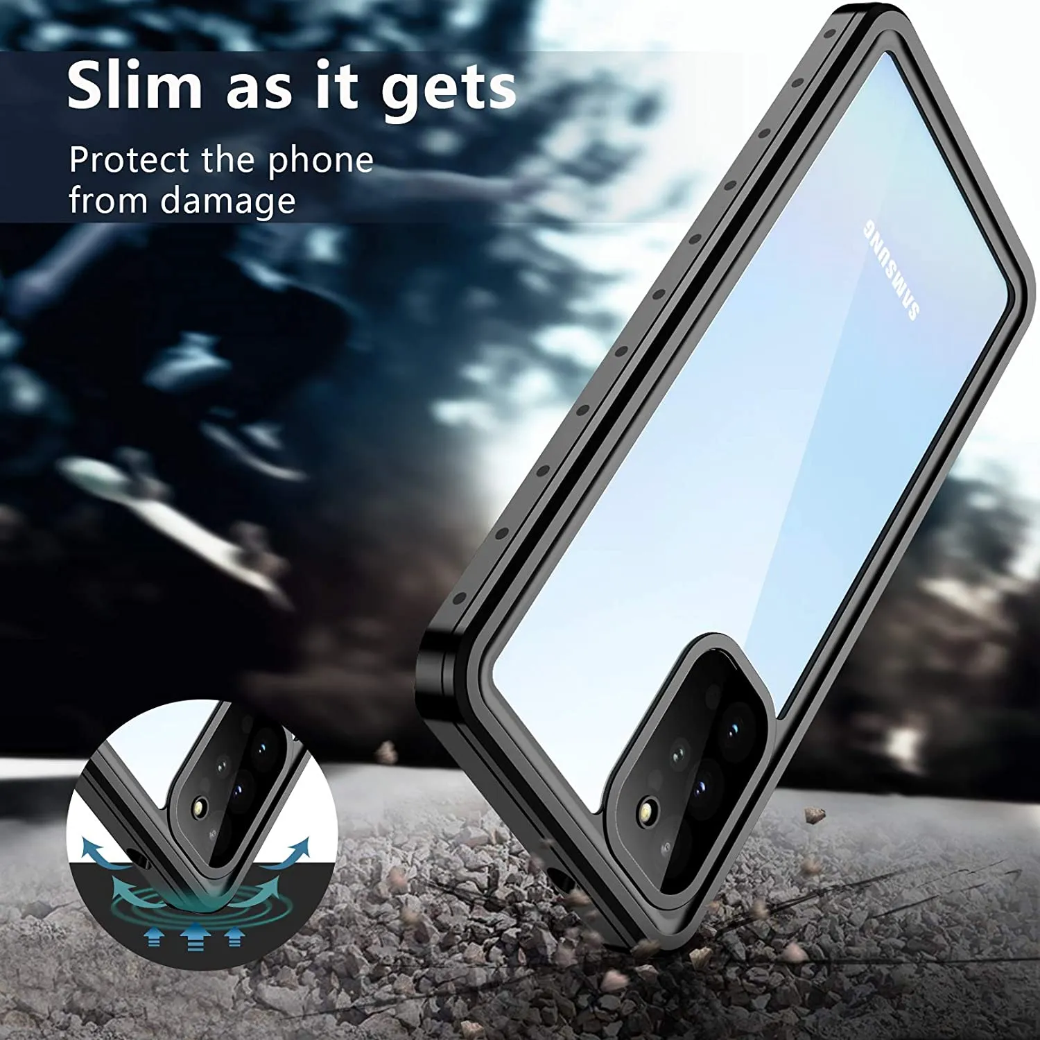 Galaxy S20 Plus Waterproof Case | Built-in Screen Protector Fingerprint Unlock