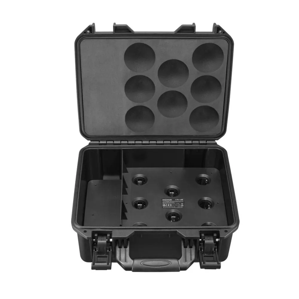 Godox C7R KNOWLED 8-Light RGBWW E26 / E27 Creative Bulb and Charging Case 2500K-5800K CRI 96  / TLCI 97  2000-10000K CCT Round Cup Bouncer Diffusers, Bluetooth Control via Godox Light App, and Built-In Battery for Studio Lighting